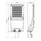 CE EMC LVD RoHS CB ENEC listed Tempered Glass LED Street Light 100W 140lm/w IP66 5 Years Warranty