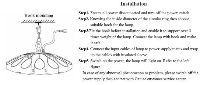 130lm/W Led High Bay Lamp 2700K-6500K CCT With120 Degree Beam Angle CRI>80 hot selling