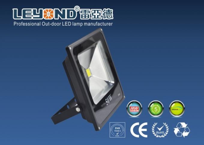 30 Watt Pure White Outdoor LED Flood Lights Fixtures / LED Yard Flood Lights With Black Shell