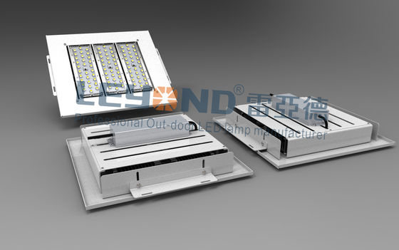 IP66 IK10 Led Gas Station Canopy Lights 160lm/w Recessed Installation High Luminous