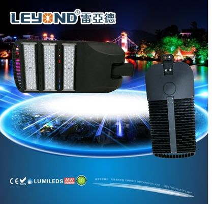 LUMILEDS 5050/3030 chip LED Street Lighting , led road lamp black / gray housing