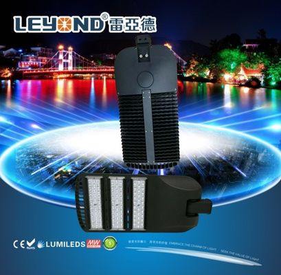 LUMILEDS 5050/3030 chip LED Street Lighting , led road lamp black / gray housing