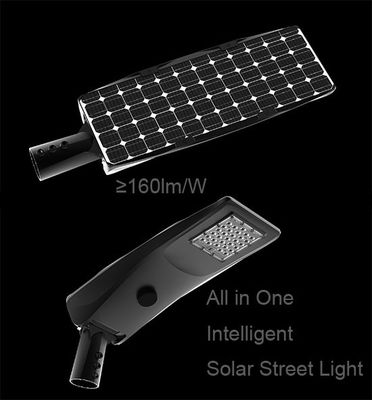 Intellegence Solar Energy All In One LED Street Light 10w 20w 30w 40w 50w For Landscape