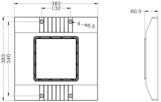 White Lamp LED Canopy Lights 165lm/W 100w 150w IP66 IK10 85 Degree Optical Lens