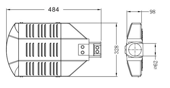 IP66 Waterproof 160lm/w Aluminum led street light 100w led Parking Lot Lighting Led Road way Light