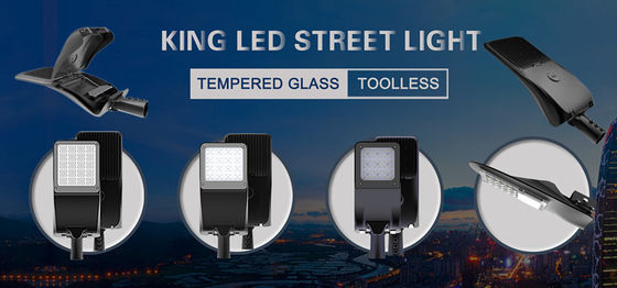 Energy Saving 5050 SMD LED Street Lighting Tempered Glass Cover, 160lm/w Toolless LED Highway Street Lights