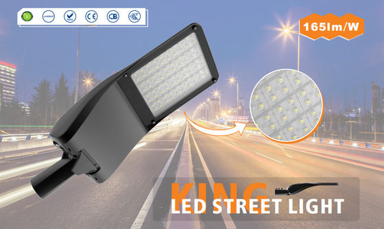 Energy Saving 5050 SMD LED Street Lighting Tempered Glass Cover, 160lm/w Toolless LED Highway Street Lights